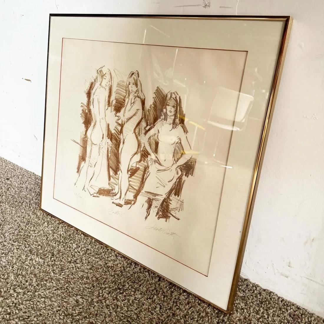 Signed and Numbered Lithograph "Bathers" by Jan De Ruth - 4