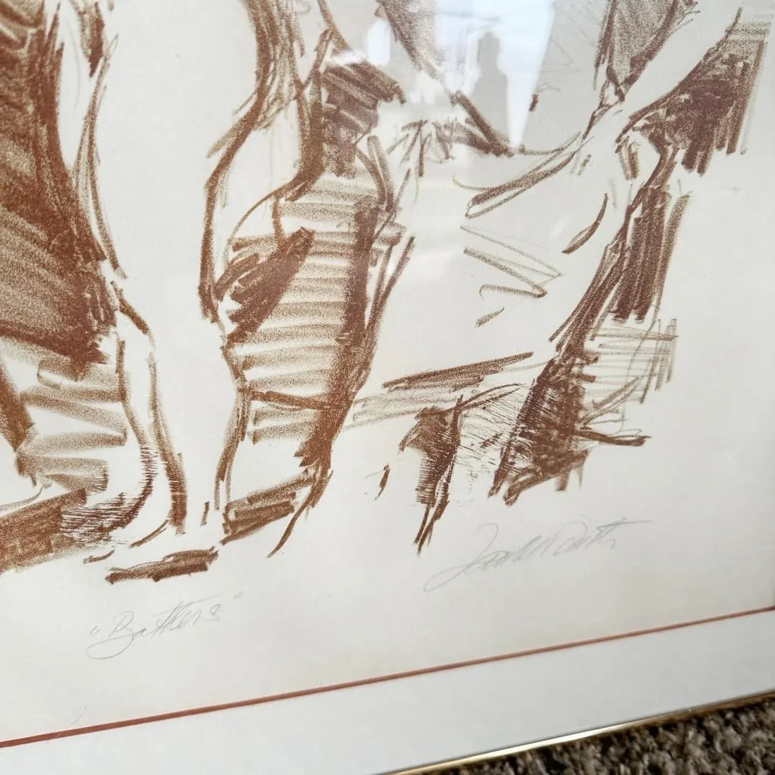 Signed and Numbered Lithograph "Bathers" by Jan De Ruth - 7