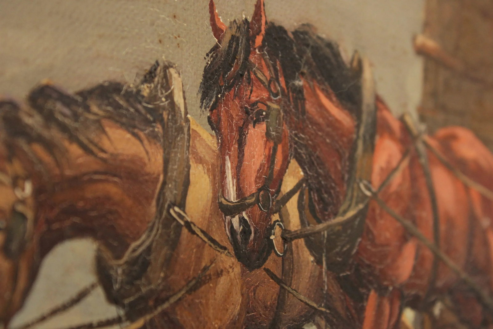Elemer Kovacs Framed Covered Wagon Painting - 10