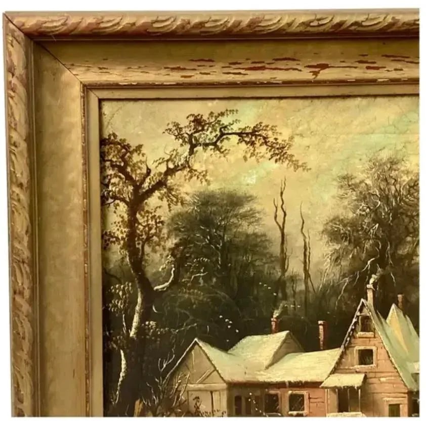 19th Century Dutch Oil on Artist Board Painting, Framed - 2