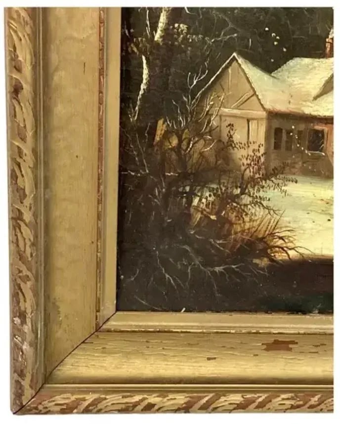 19th Century Dutch Oil on Artist Board Painting, Framed - 4