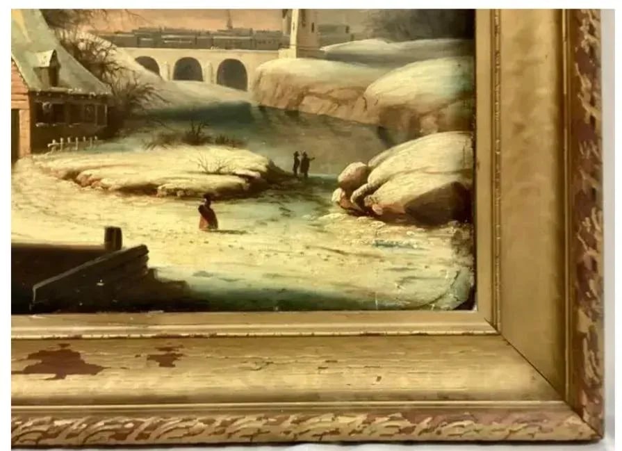19th Century Dutch Oil on Artist Board Painting, Framed - 5