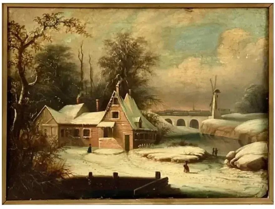 19th Century Dutch Oil on Artist Board Painting, Framed - 6