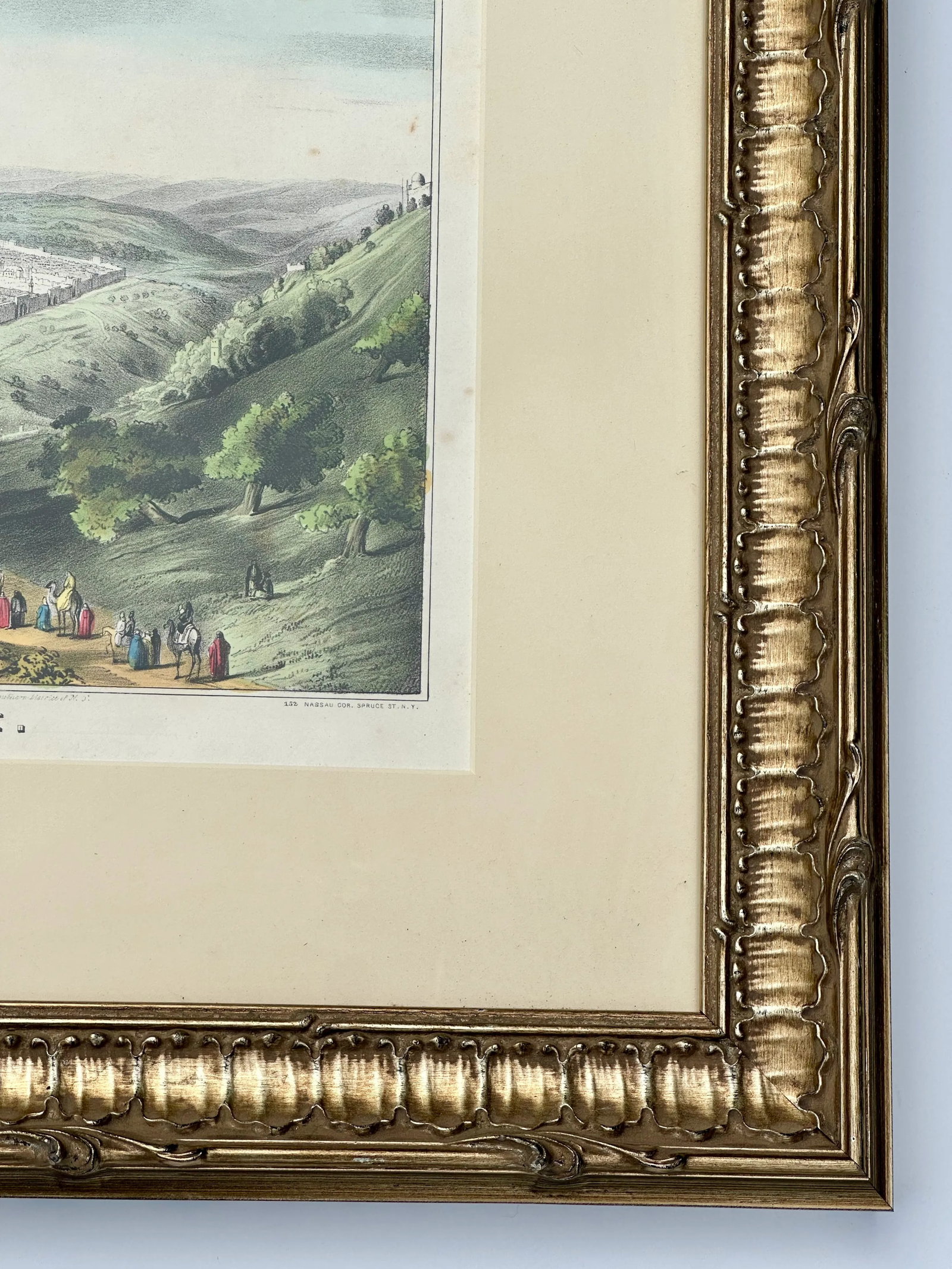 1846 Jerusalem View by Currier & Ives, Framed - 4