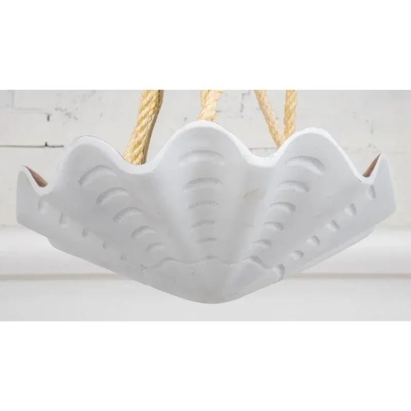 Small Shell Form Ceiling Pendant in Serge Roche Style - 4