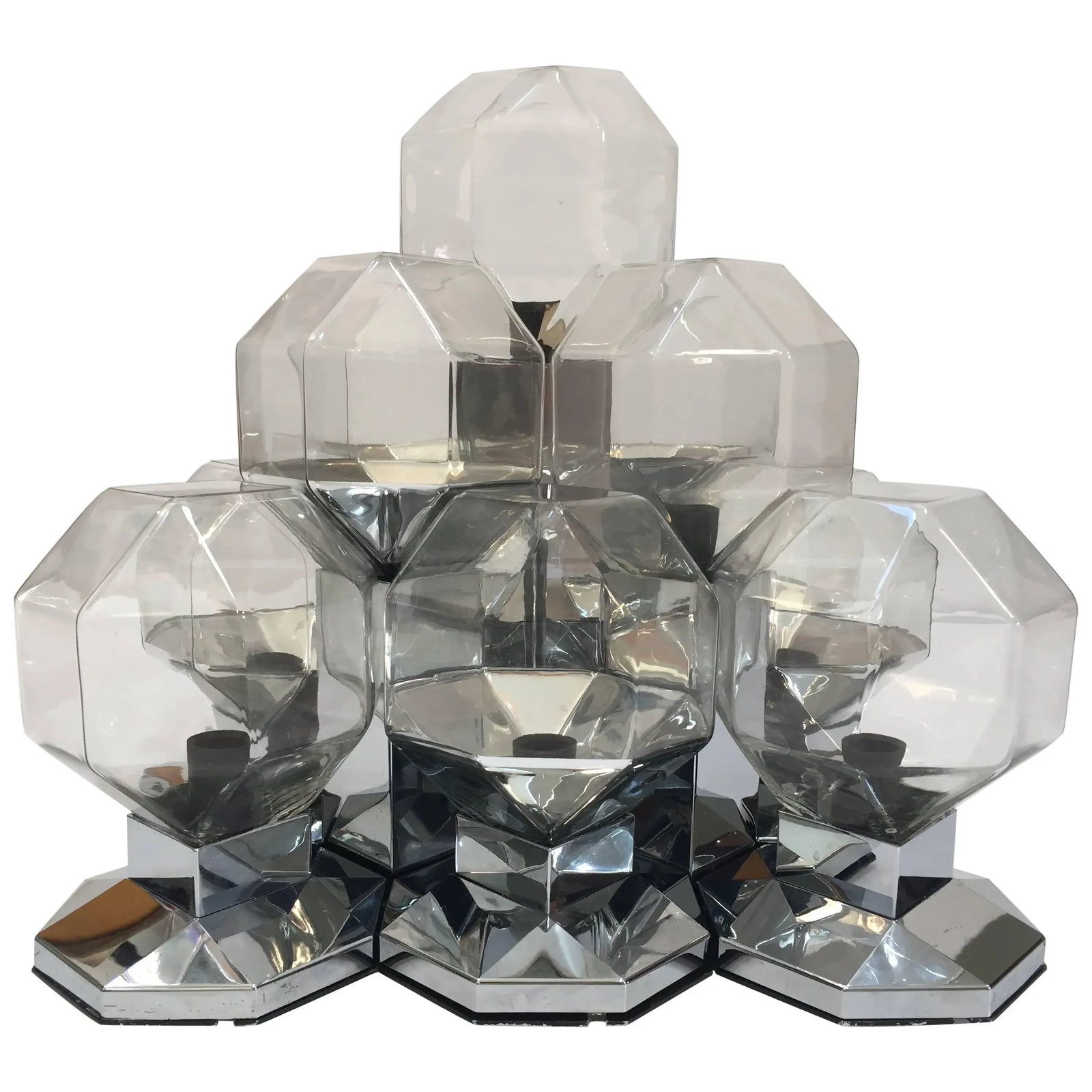 1970s Extra Large Modular Wall or Ceiling Lamp by Motoko Ishii for Staff - 2