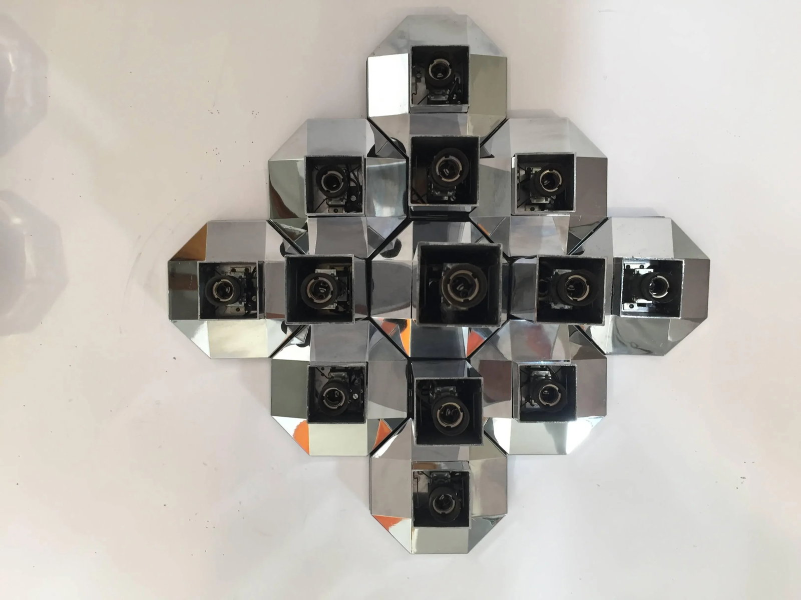 1970s Extra Large Modular Wall or Ceiling Lamp by Motoko Ishii for Staff - 7