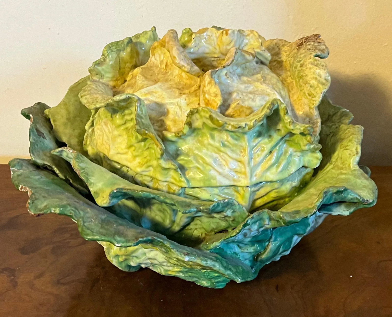 Antique 18th Century French Faience Lettuceware Cabbage Soup Tureen - 2