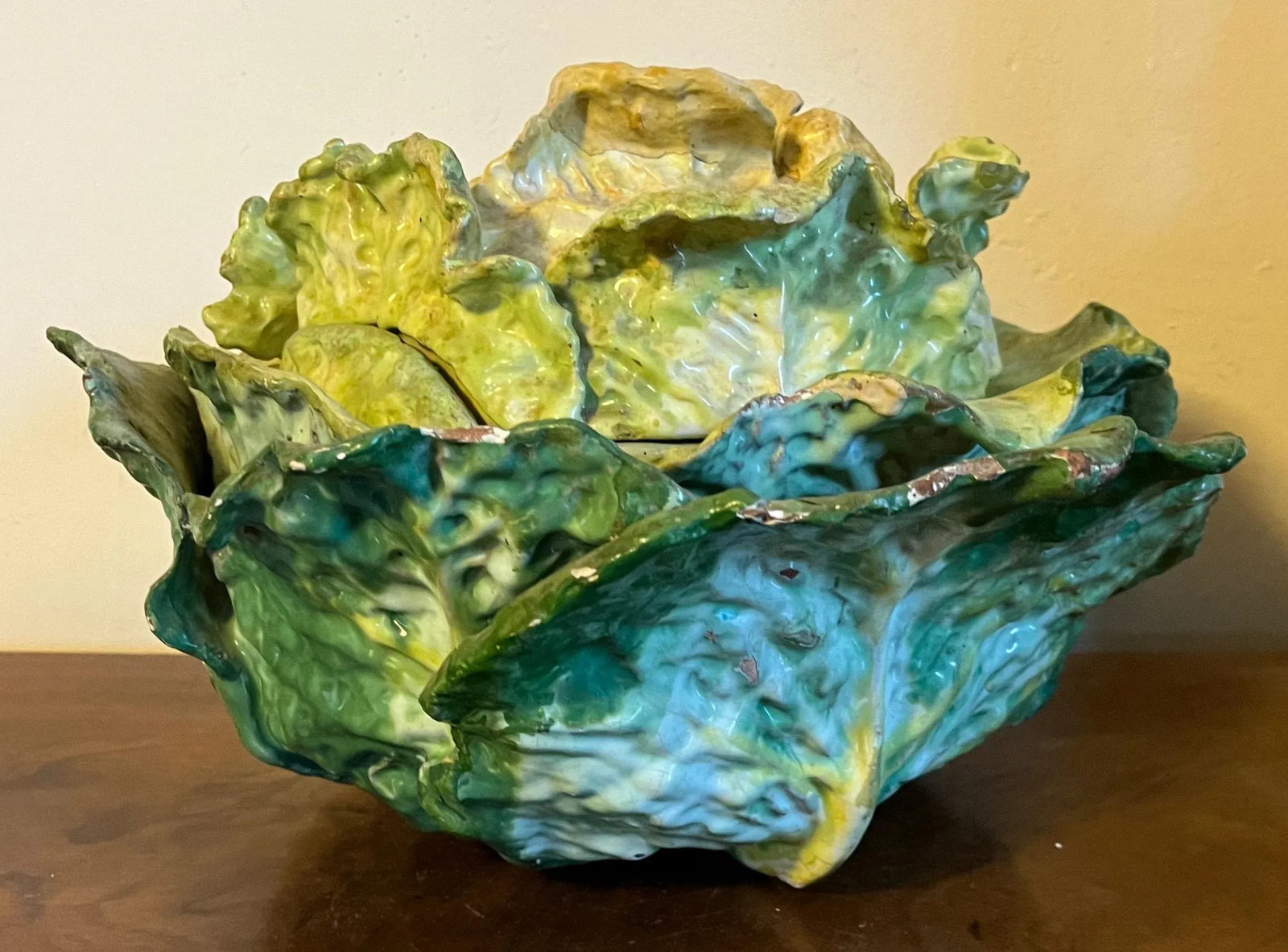 Antique 18th Century French Faience Lettuceware Cabbage Soup Tureen - 3