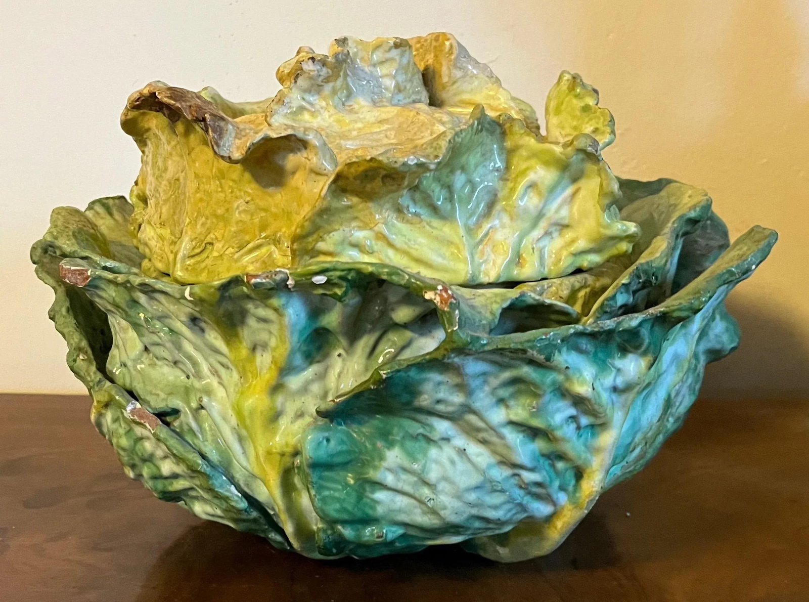 Antique 18th Century French Faience Lettuceware Cabbage Soup Tureen - 4