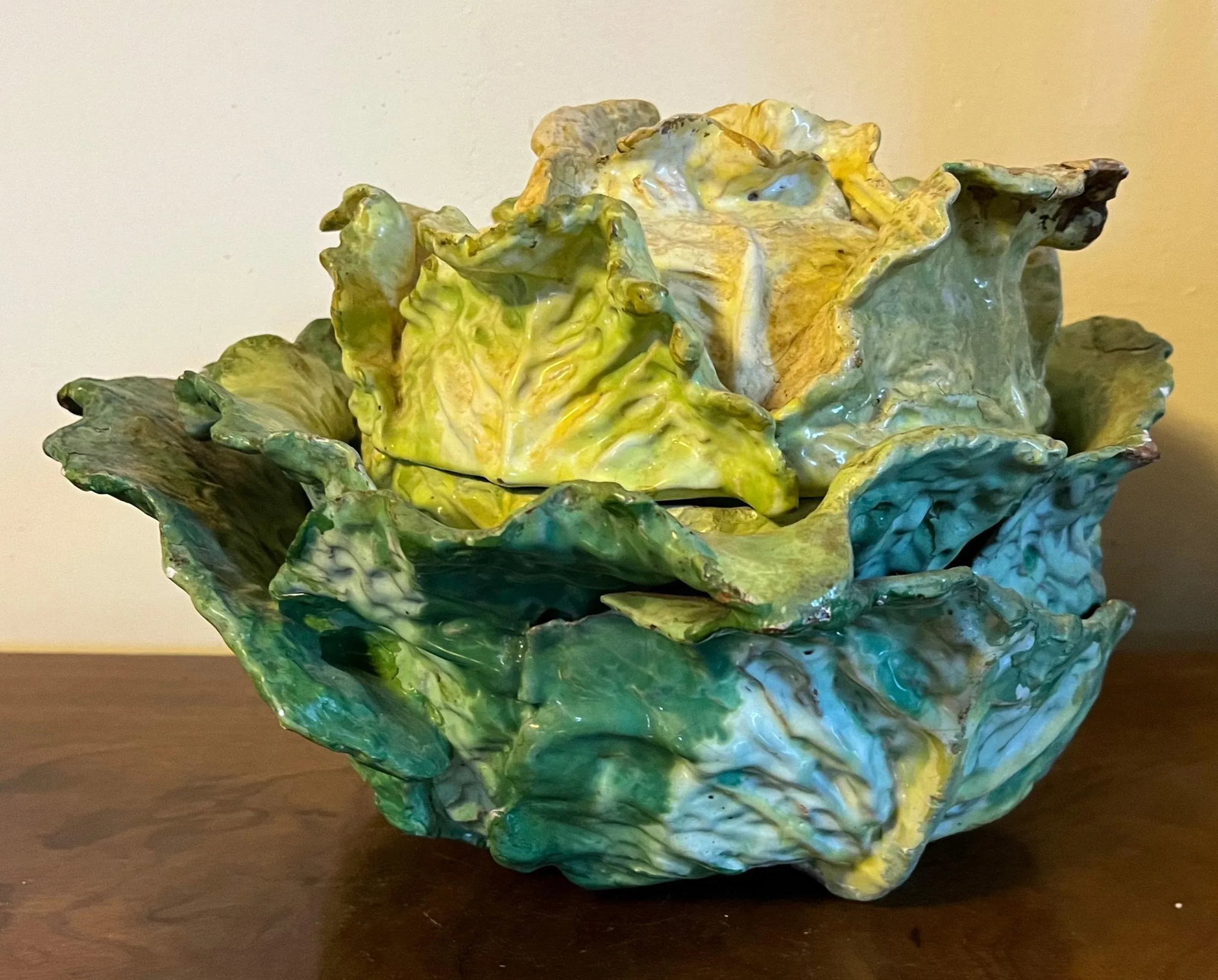Antique 18th Century French Faience Lettuceware Cabbage Soup Tureen - 5