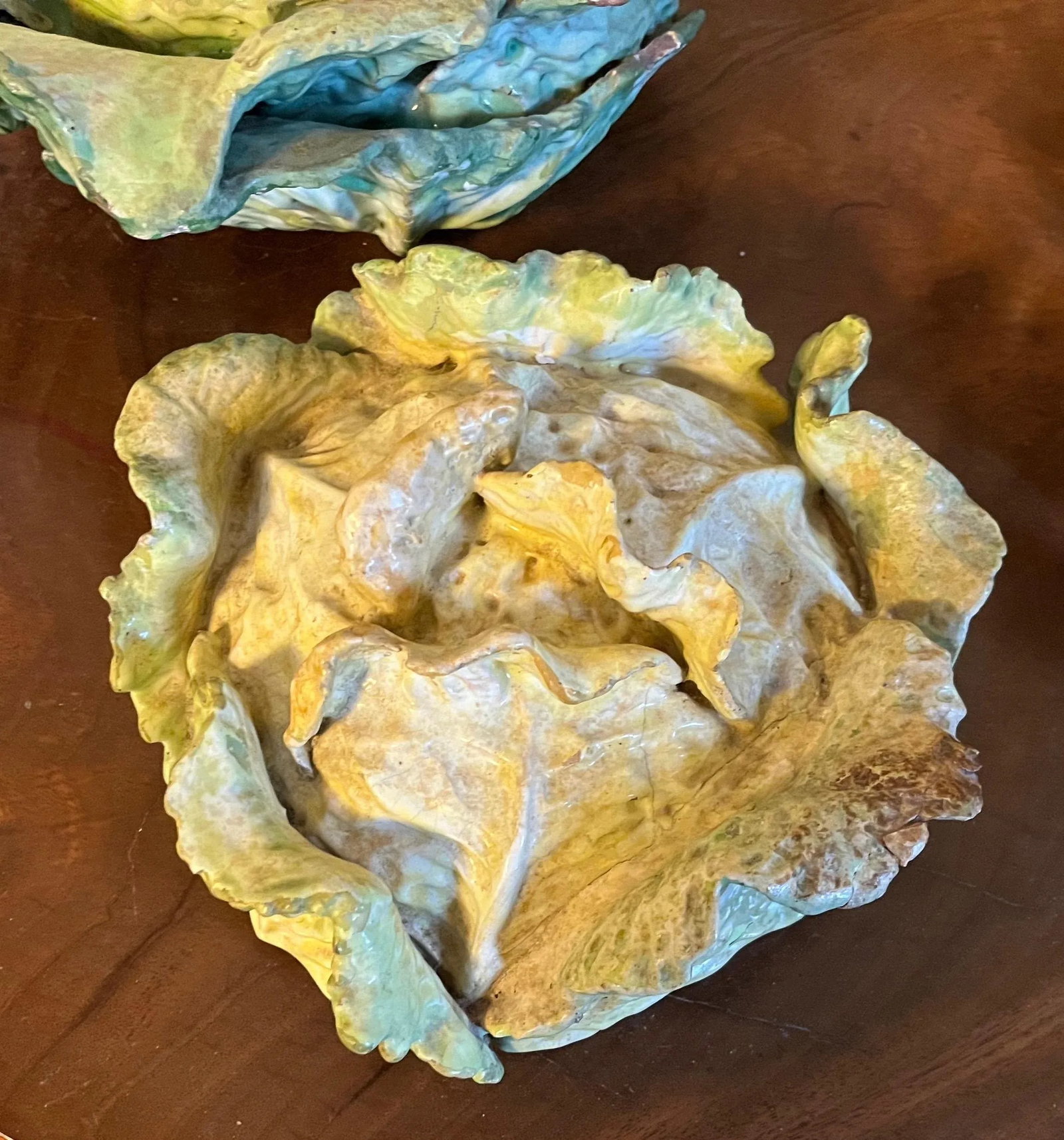Antique 18th Century French Faience Lettuceware Cabbage Soup Tureen - 7