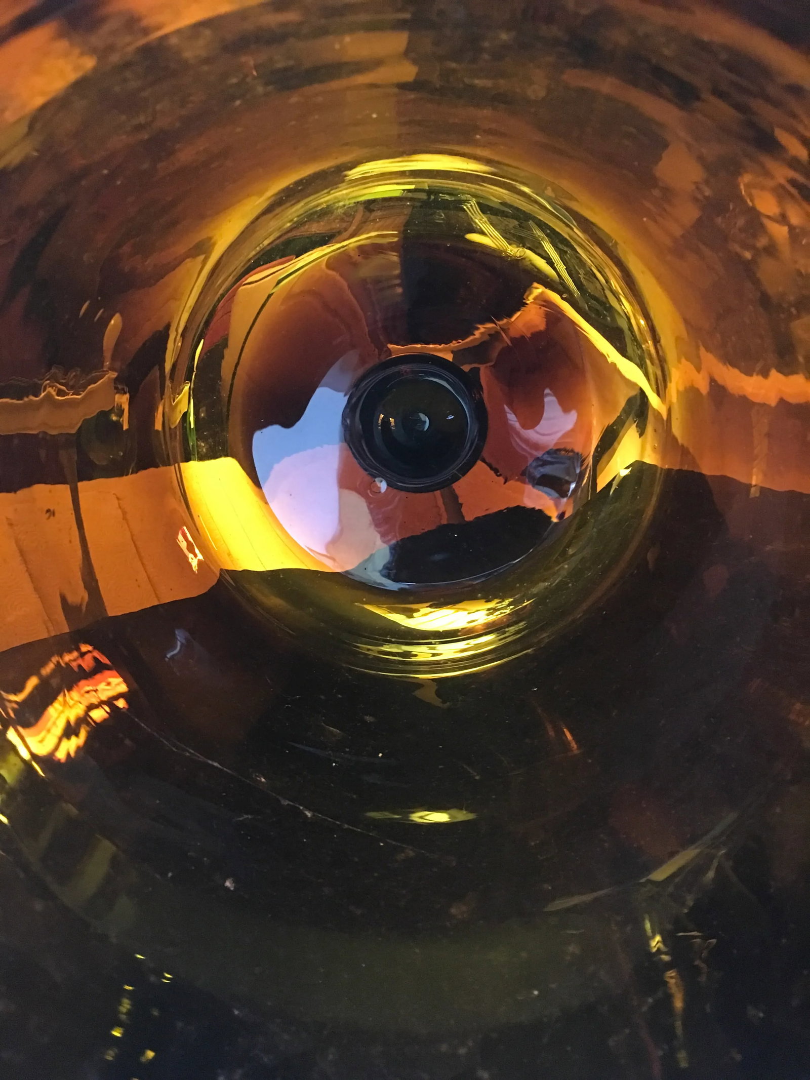 Antique Amber Glass Apothecary Dome Cloche With Ground Glass Finial - 6