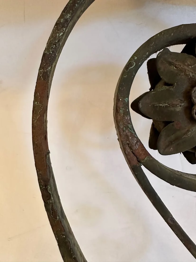 Antique Wrought Iron Wall Sconces -A Pair - 6