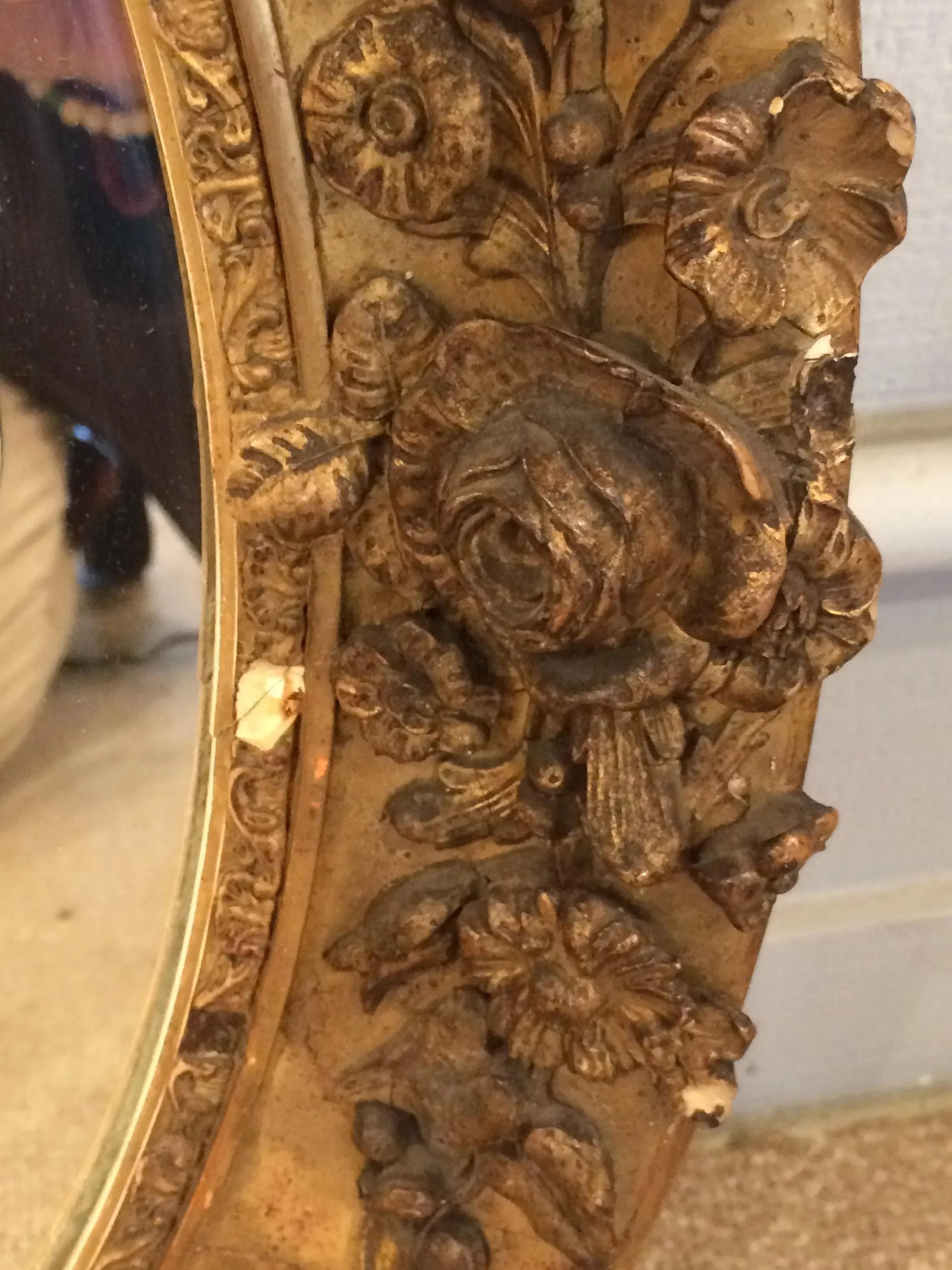 French Framed Oval Mirror - 3