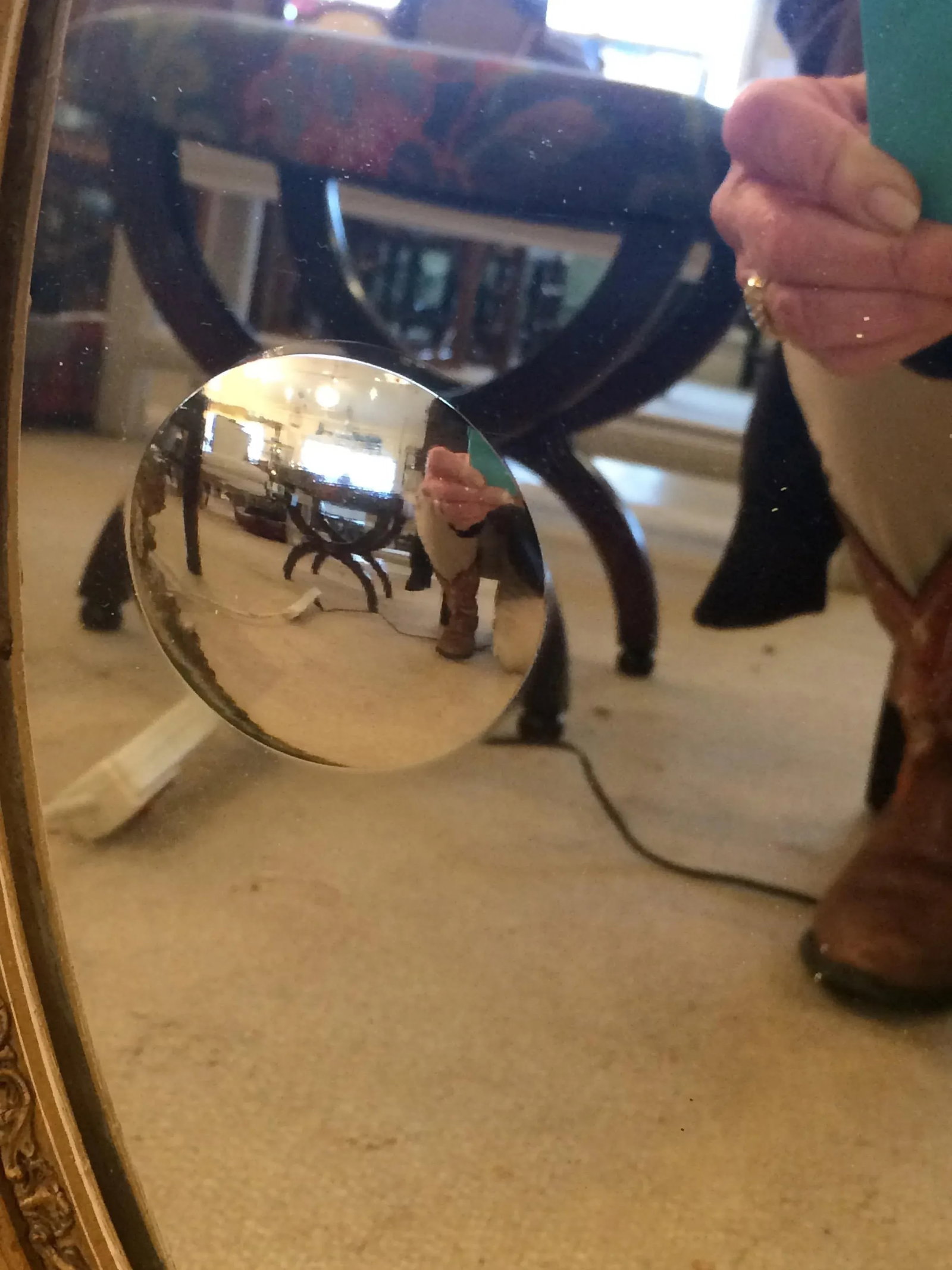 French Framed Oval Mirror - 7