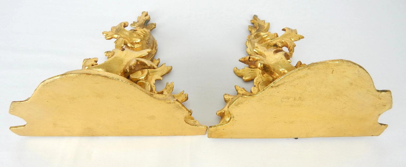 Mid 20th Century Florentine Giltwood Rococo Brackets- a Pair - 8
