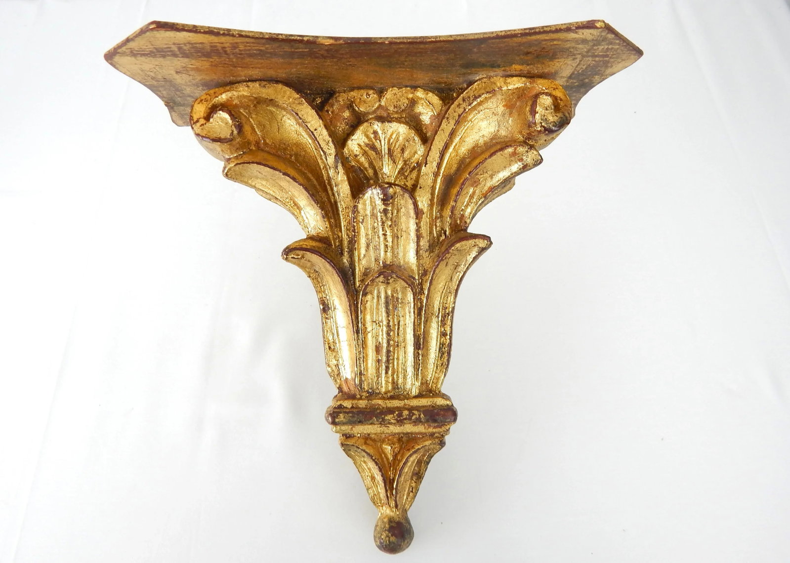 Large Giltwood Vintage Florentia Acanthus Leaf Brackets- Set of 2 - 6