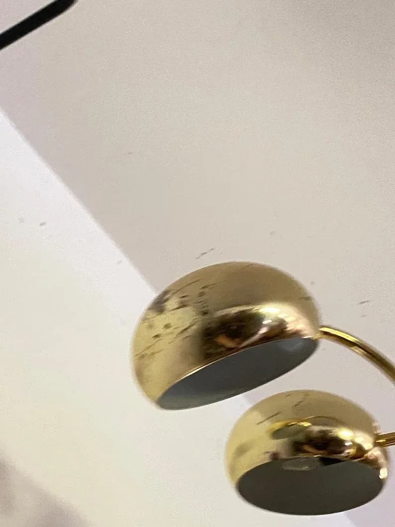 Mid Century Modern Brass Tiered Eyeball Lamp - 6