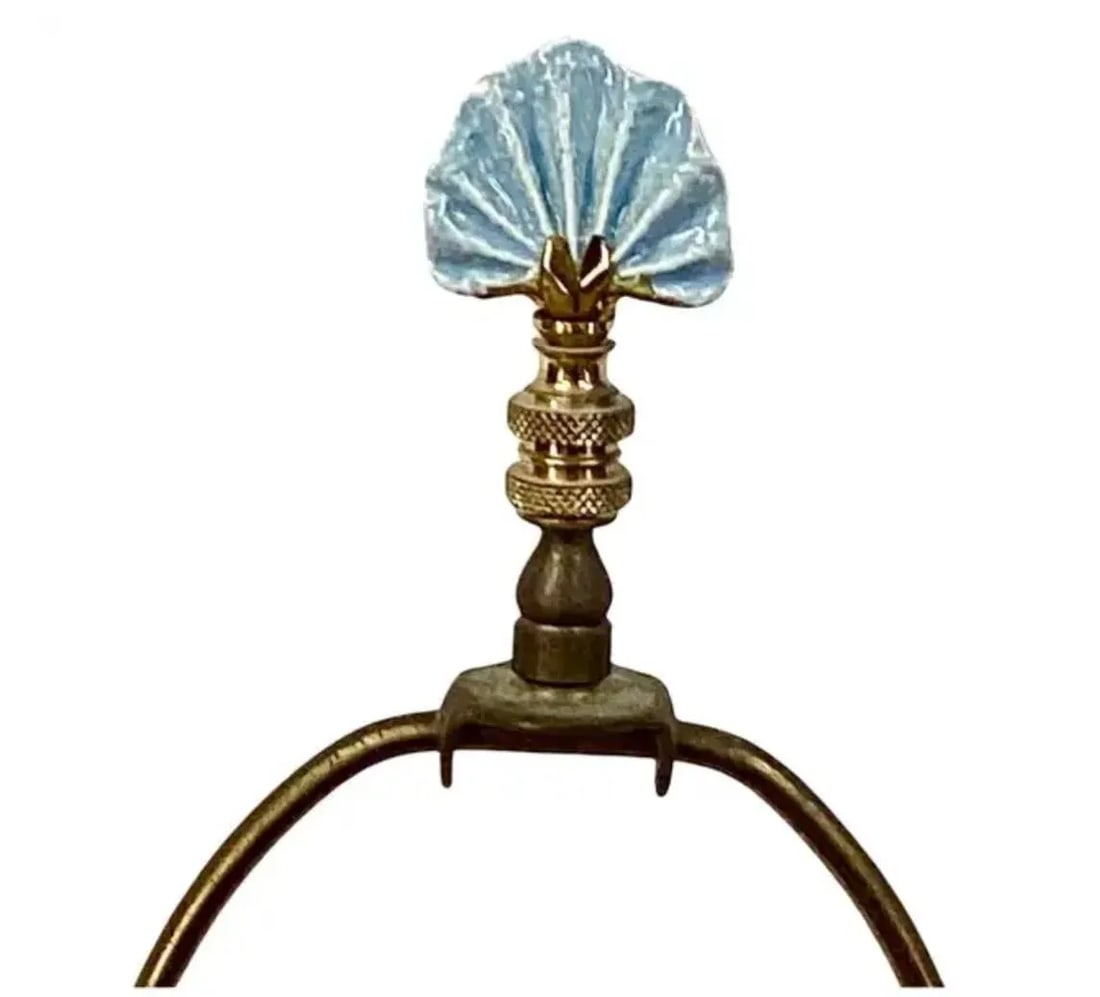 Chinese Gilt Brass Mounted Celadon Porcelain Lamp - 6