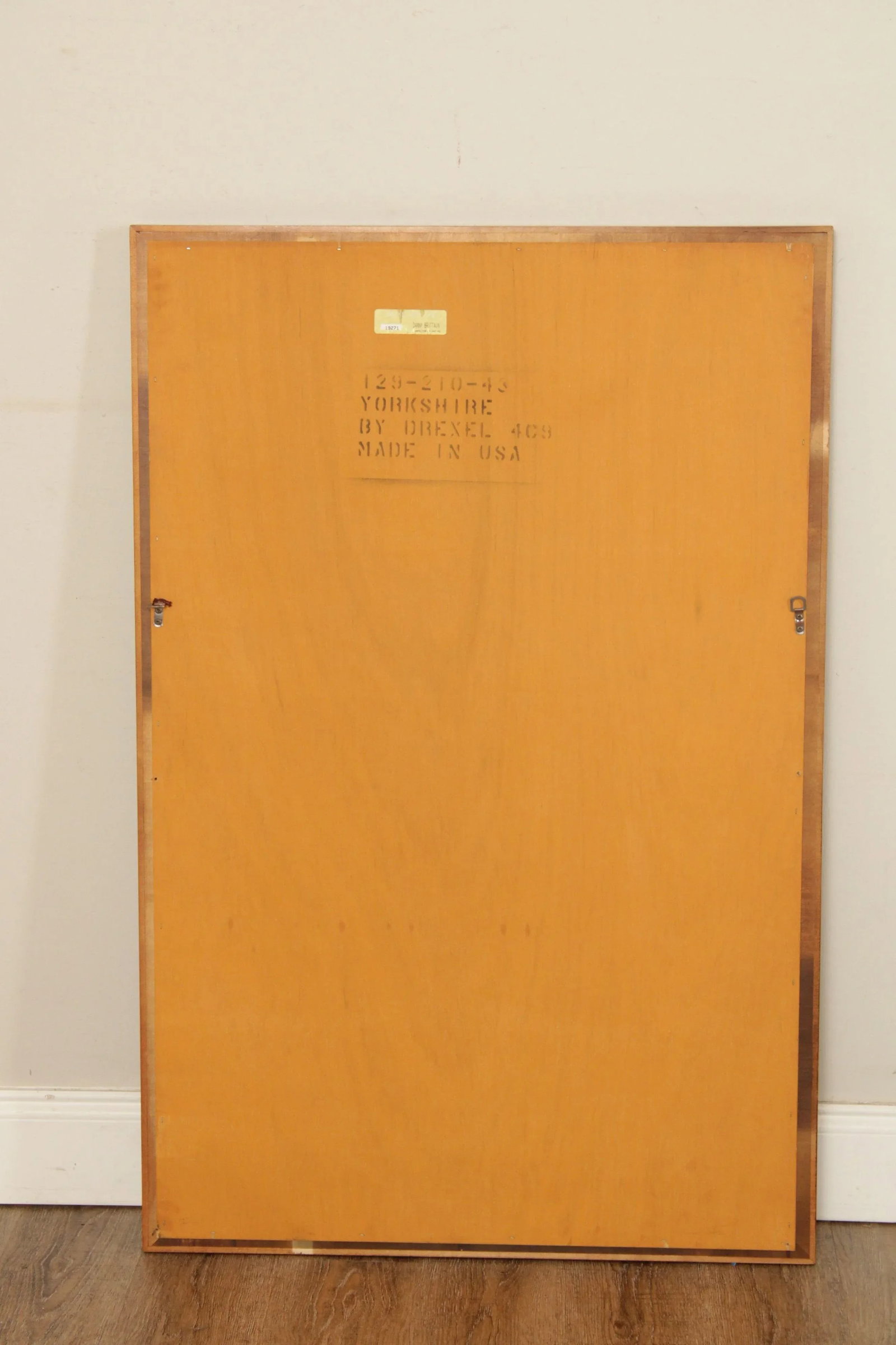 Drexel Yorkshire Rectangular Yew Wood Wall Mirror - 12