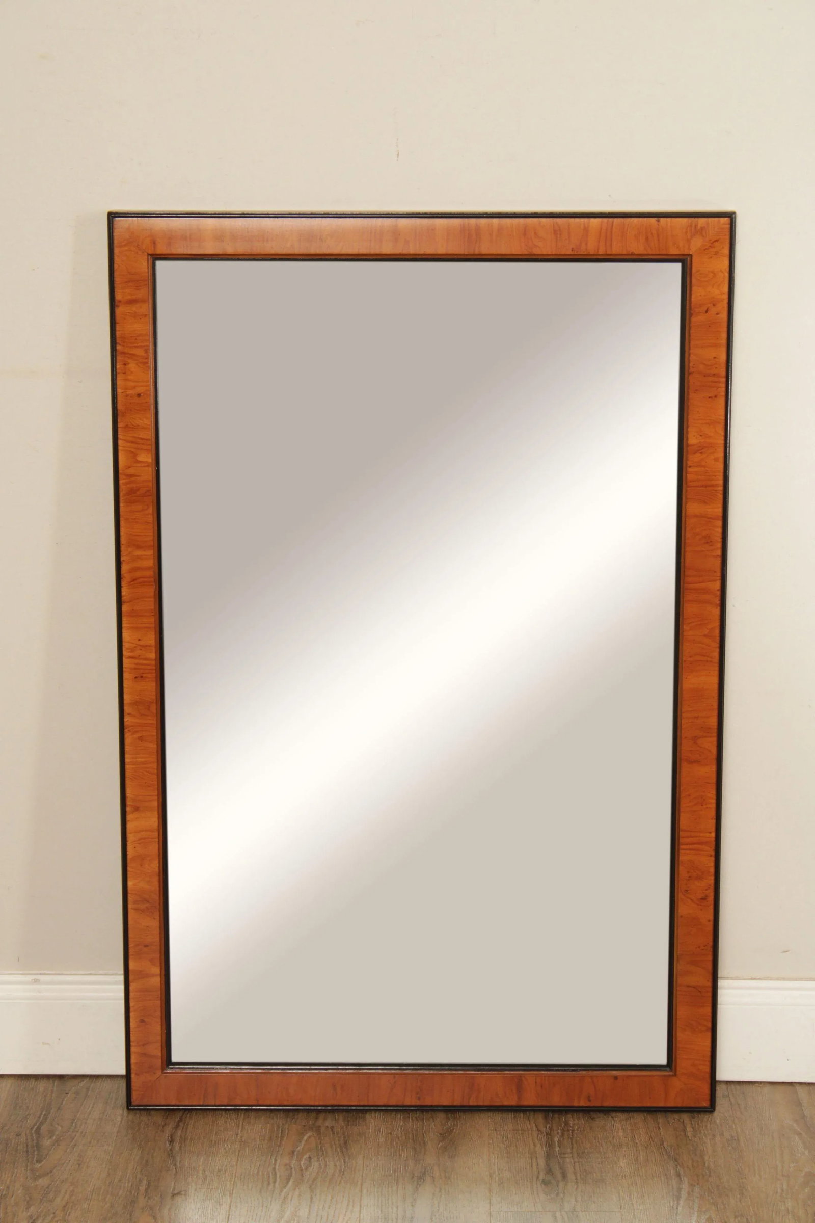 Drexel Yorkshire Rectangular Yew Wood Wall Mirror - 2