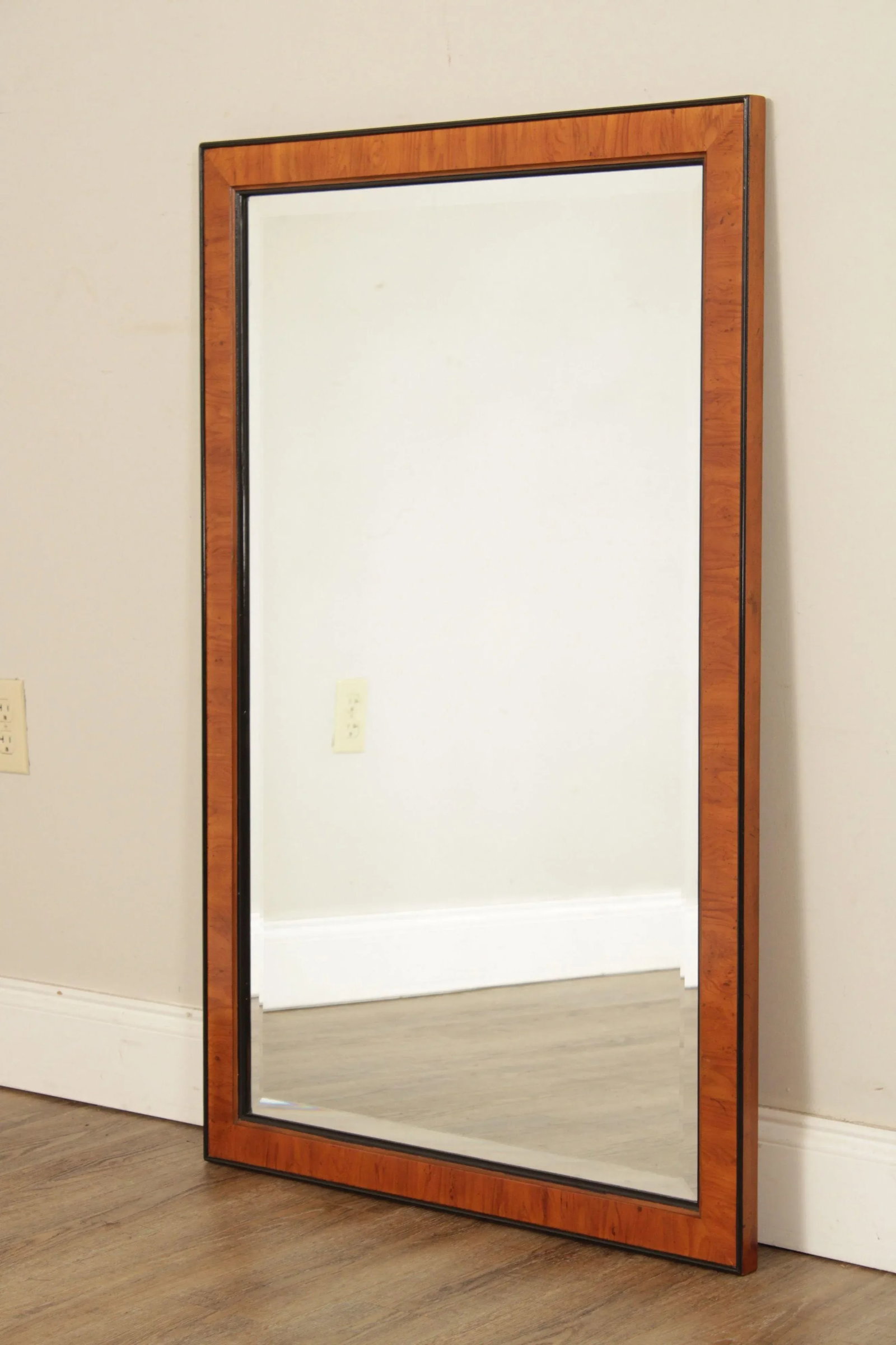 Drexel Yorkshire Rectangular Yew Wood Wall Mirror - 3