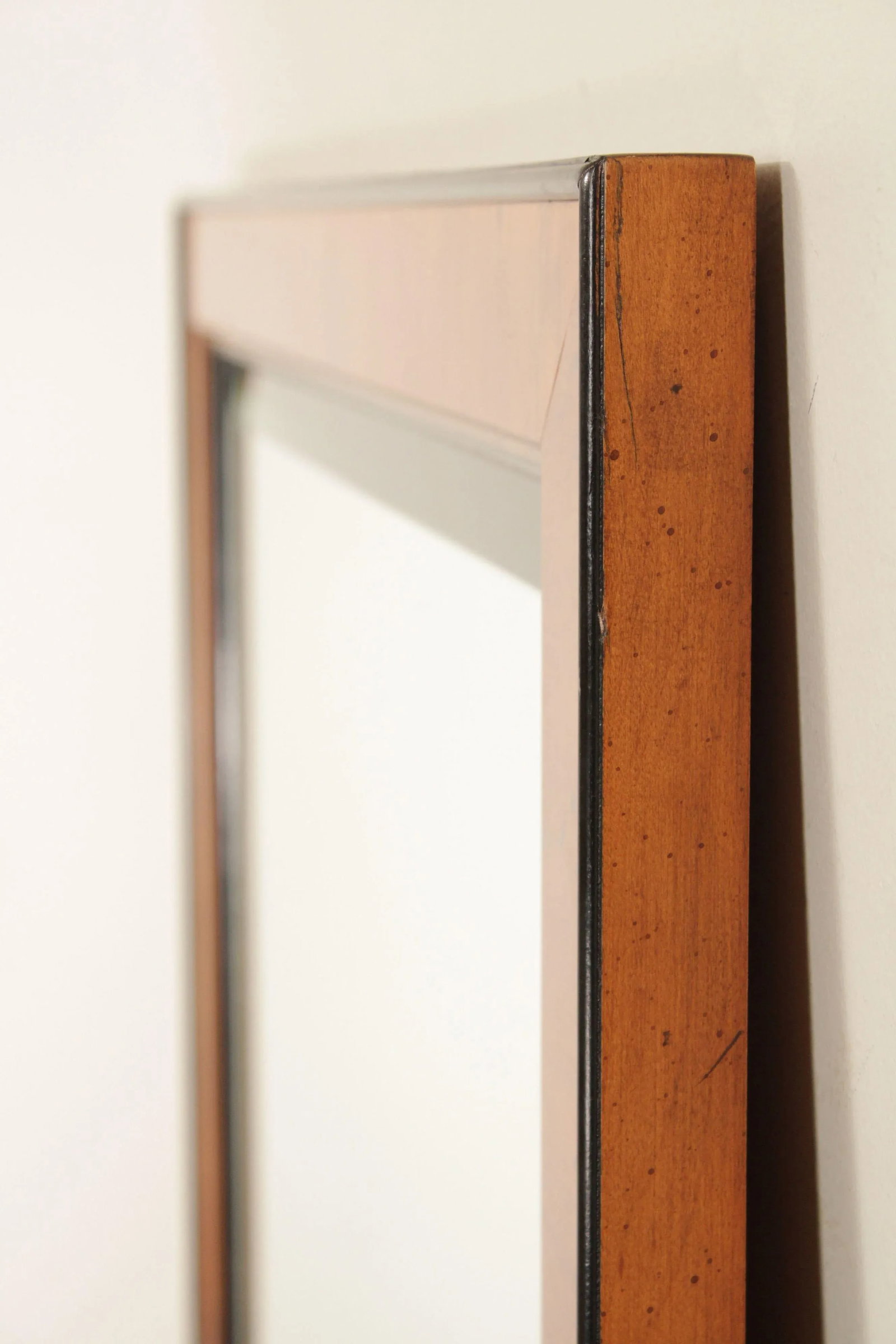 Drexel Yorkshire Rectangular Yew Wood Wall Mirror - 4