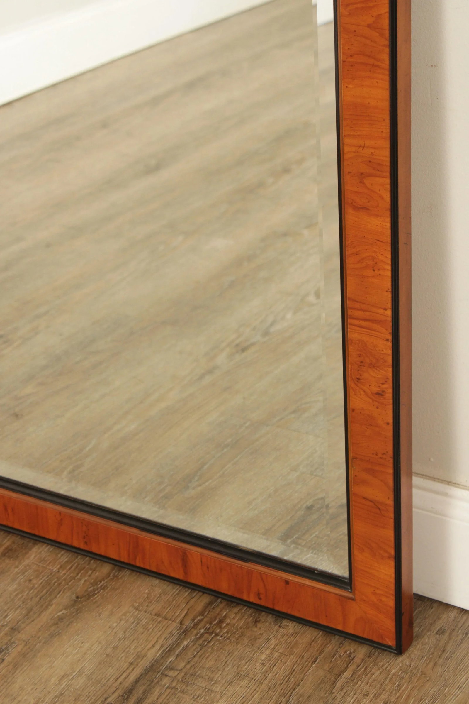 Drexel Yorkshire Rectangular Yew Wood Wall Mirror - 7