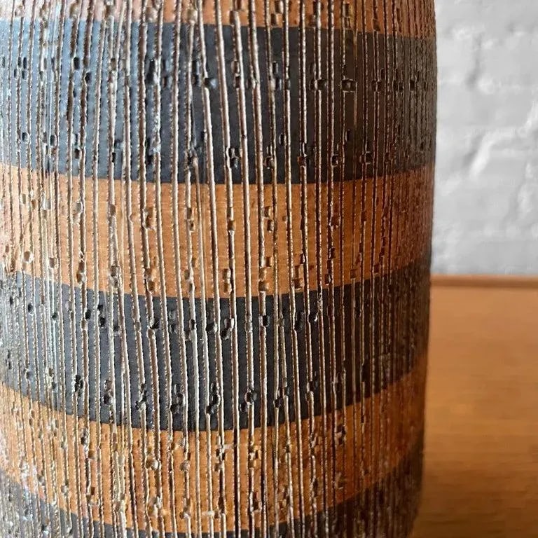 1960s Seta Art Pottery Vase by Aldo Londi for Bitossi, Raymor - 11