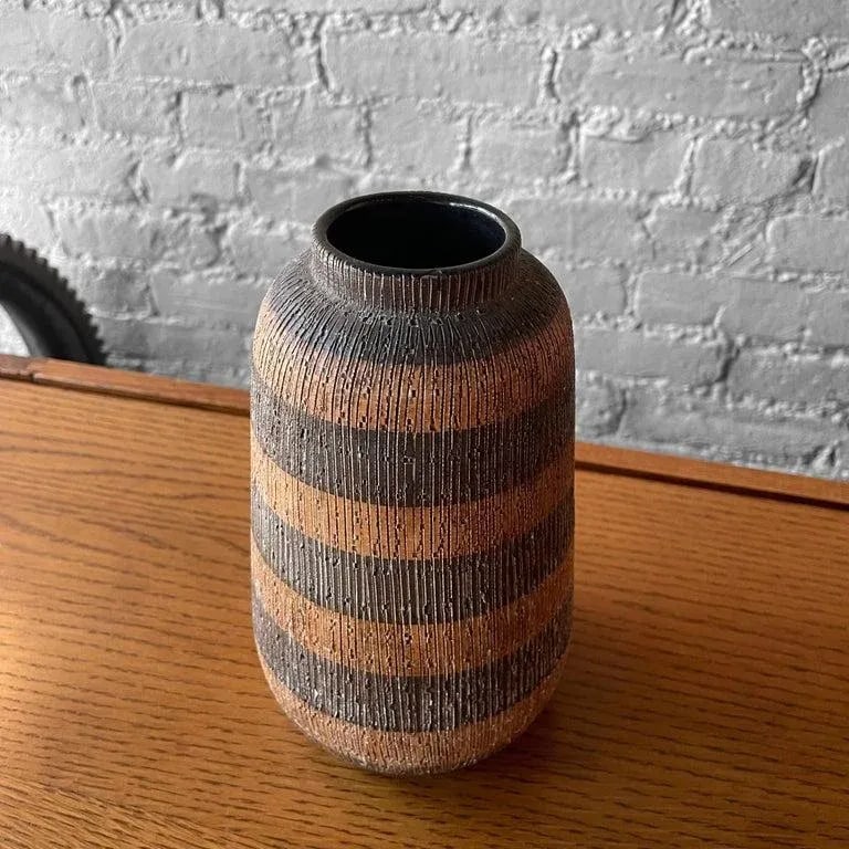 1960s Seta Art Pottery Vase by Aldo Londi for Bitossi, Raymor - 6