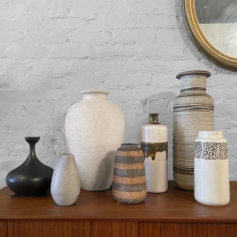 1960s Seta Art Pottery Vase by Aldo Londi for Bitossi, Raymor - 8