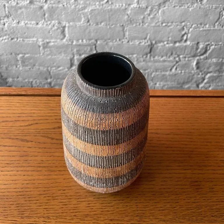 1960s Seta Art Pottery Vase by Aldo Londi for Bitossi, Raymor - 9