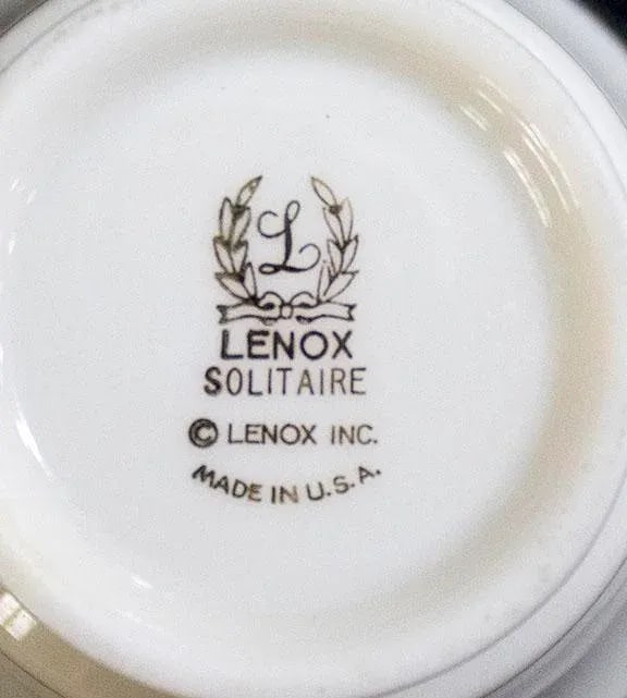 Lenox China Solitaire Pattern - 24 Pieces - 4