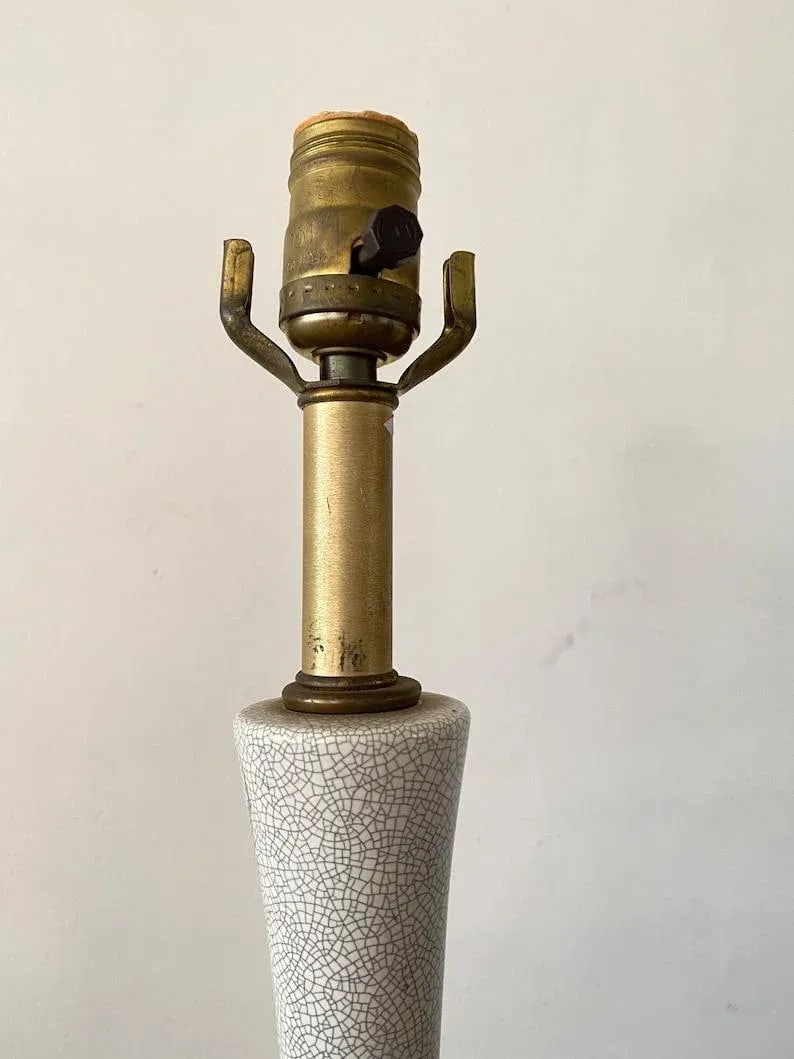 Vintage Mid Century Style Ceramic Table Lamp - 5