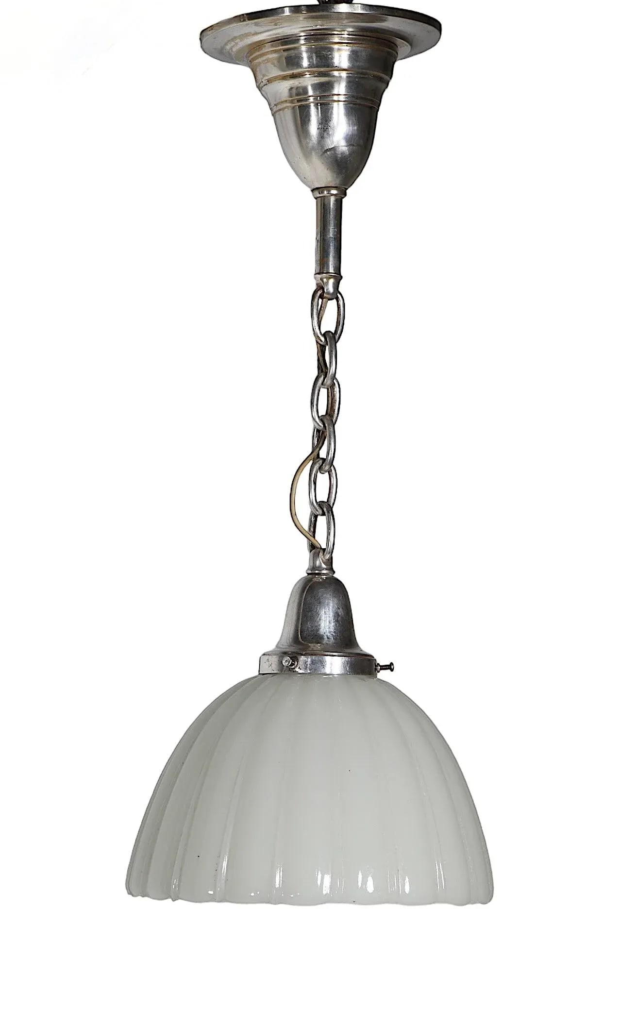 Turn of the Century Industrial Art Deco Hanging Fixture C. 1910/1930's - 12