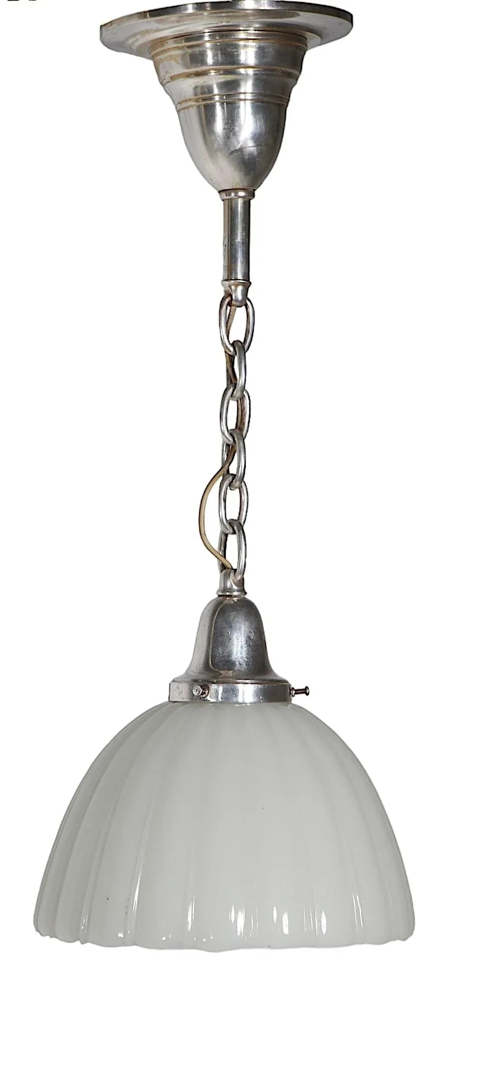Turn of the Century Industrial Art Deco Hanging Fixture C. 1910/1930's - 2
