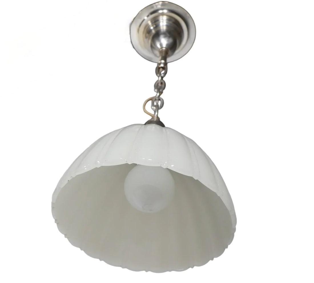 Turn of the Century Industrial Art Deco Hanging Fixture C. 1910/1930's - 3