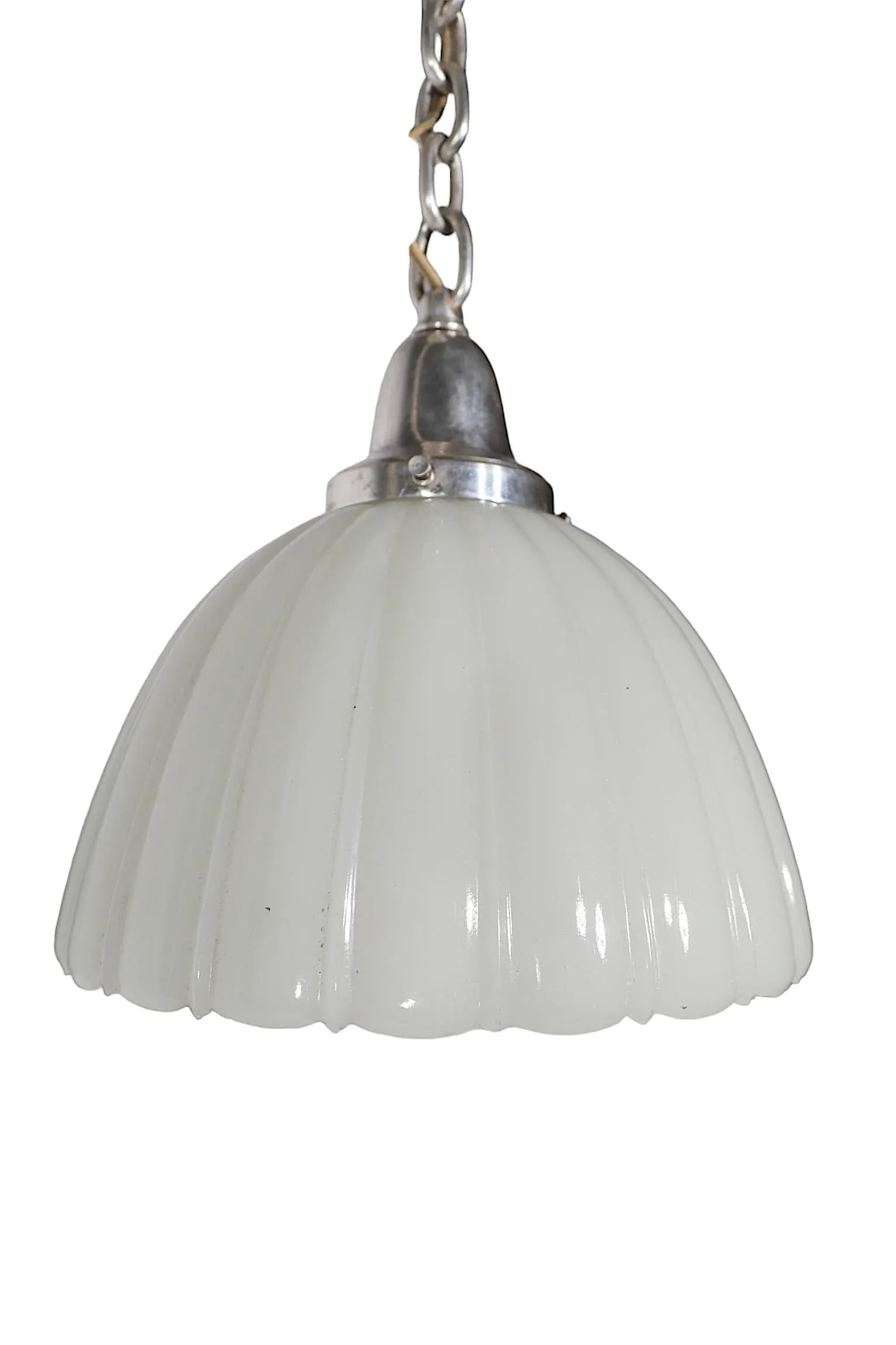 Turn of the Century Industrial Art Deco Hanging Fixture C. 1910/1930's - 4