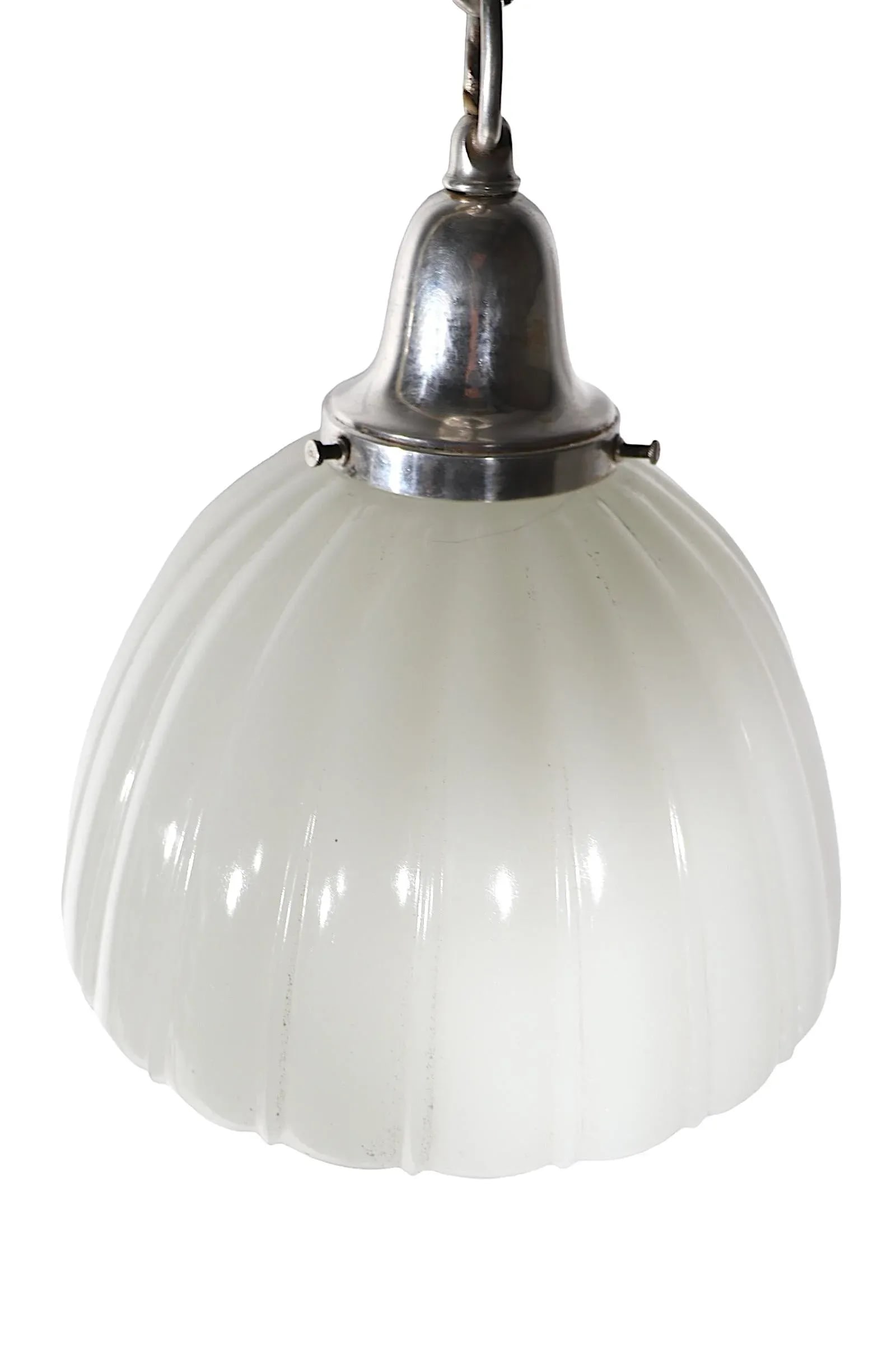 Turn of the Century Industrial Art Deco Hanging Fixture C. 1910/1930's - 8