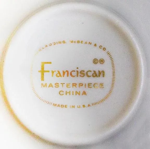 Franciscan China Masterpiece Pattern White Platinum Trim - 44 Pcs - 6