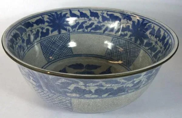 Blue and White Porcelain Wash Basin - 3