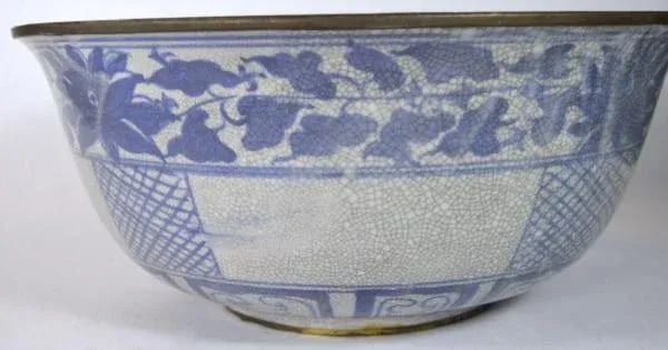 Blue and White Porcelain Wash Basin - 5