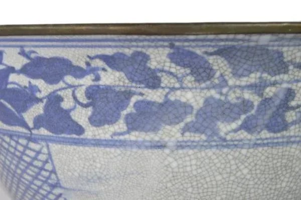Blue and White Porcelain Wash Basin - 6
