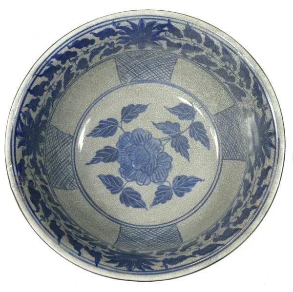 Blue and White Porcelain Wash Basin - 7