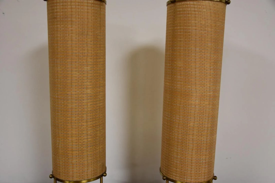Vintage Modern Brass Table Lamps- a Pair - 2