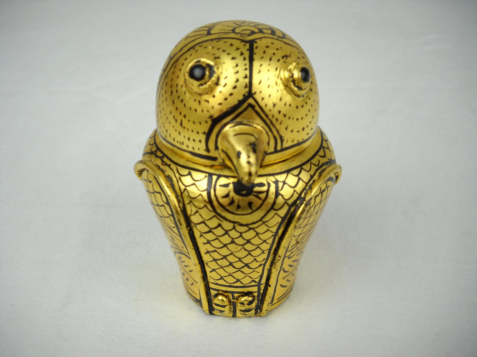 Petite Burmese Lacquer Owl Box - 2
