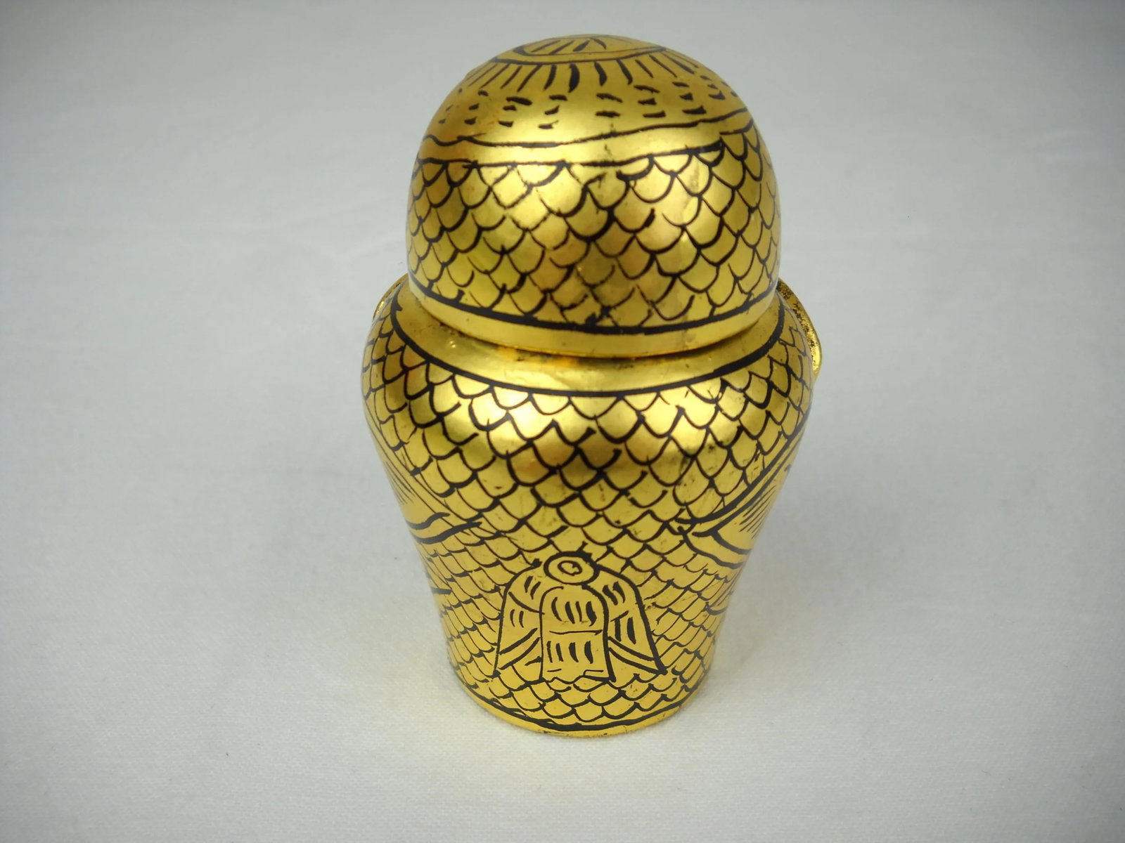 Petite Burmese Lacquer Owl Box - 4