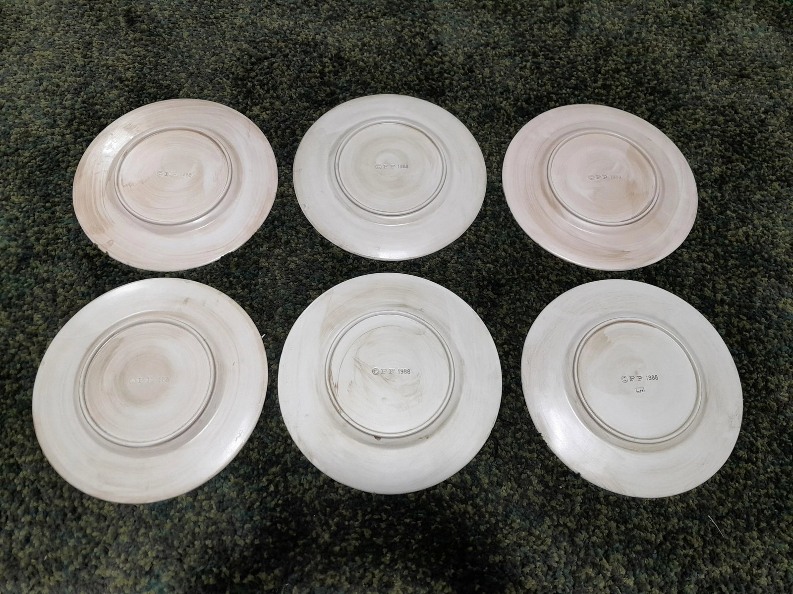 1980s Fitz and Floyd Basketweave Charger Plates- Set of 8 - 6