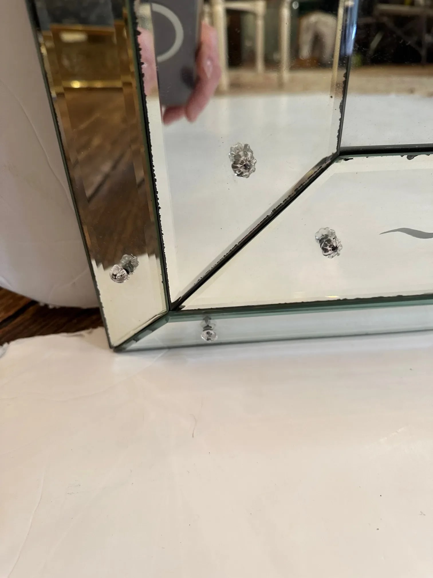 Rectangular Vintage Etched Mirror - 2
